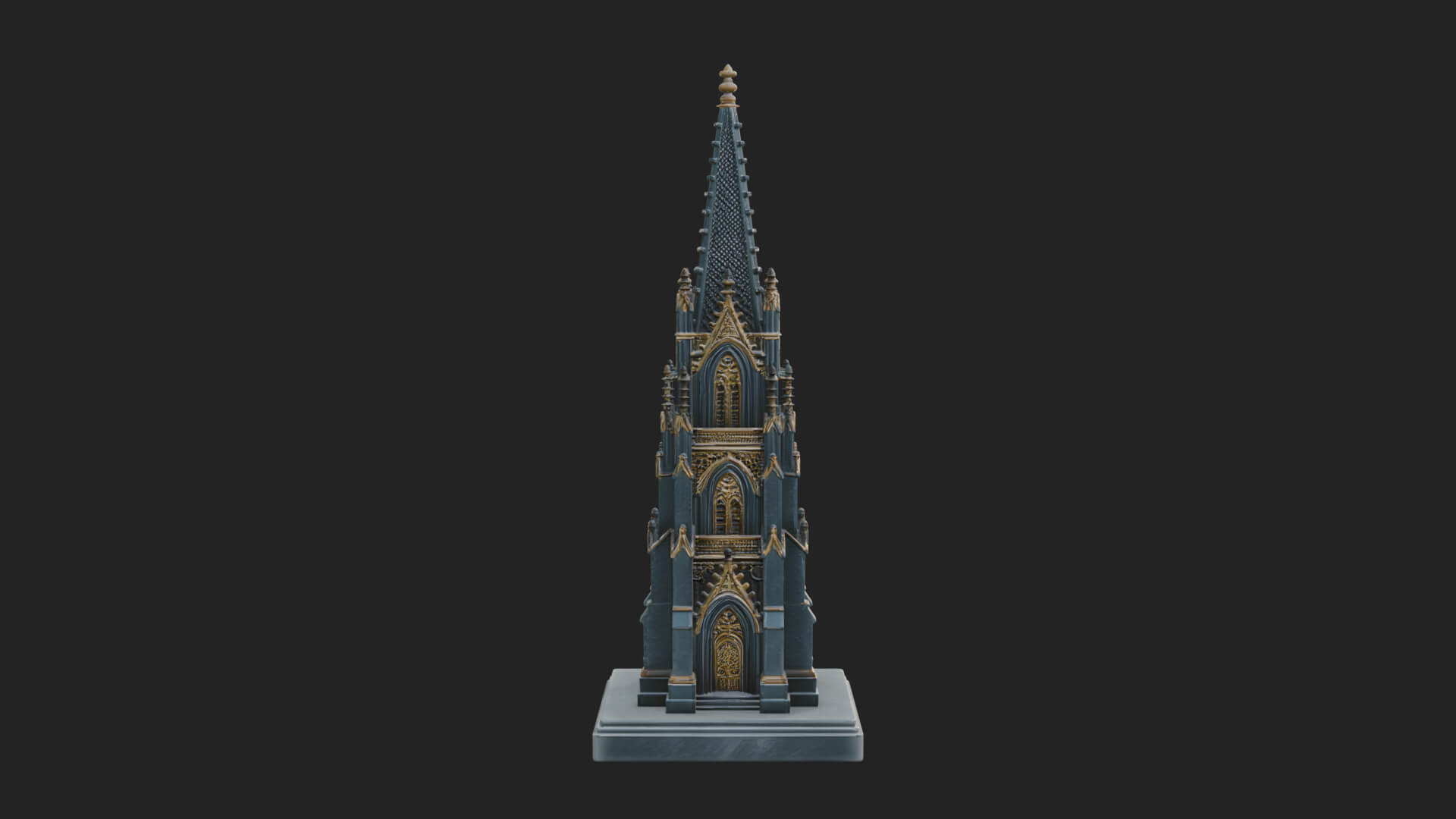 Gothic Spire Tower Design 18 3D Print Model 3D Model