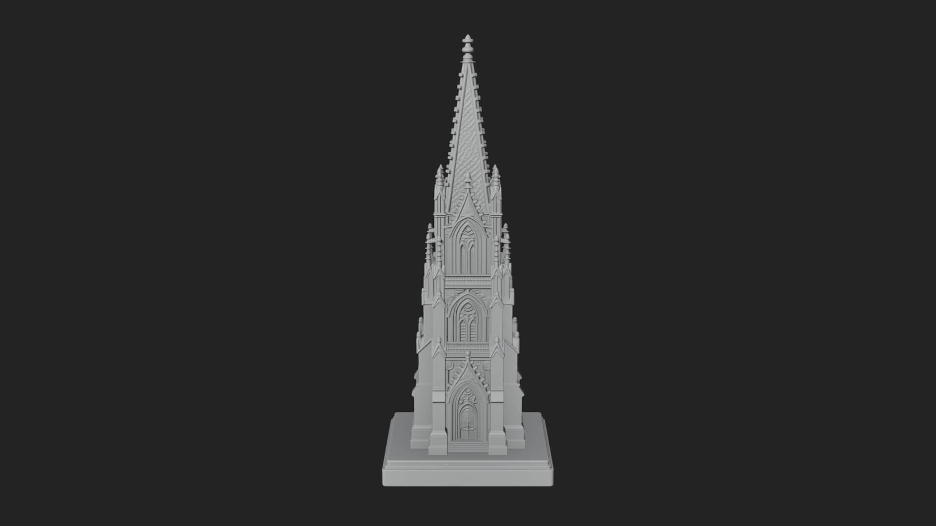 Gothic Spire Tower Design 18 3D Print Model 3D Model