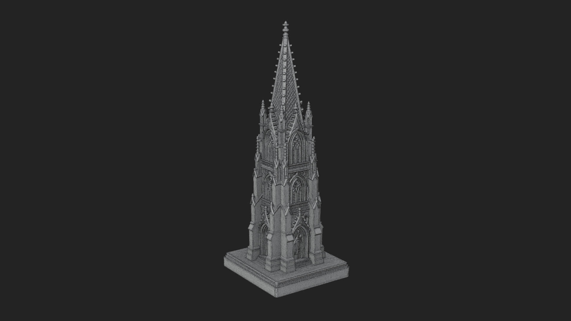 Gothic Spire Tower Design 18 3D Print Model 3D Model