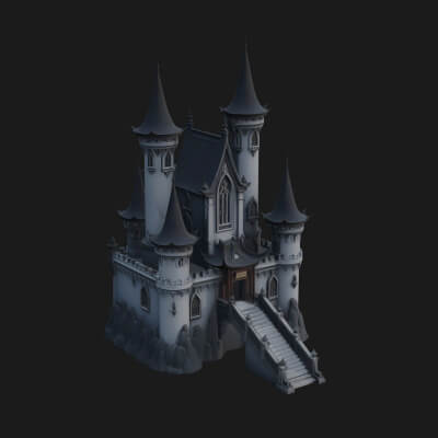 Gothic Spire Tower Design 4 3D Print Model
