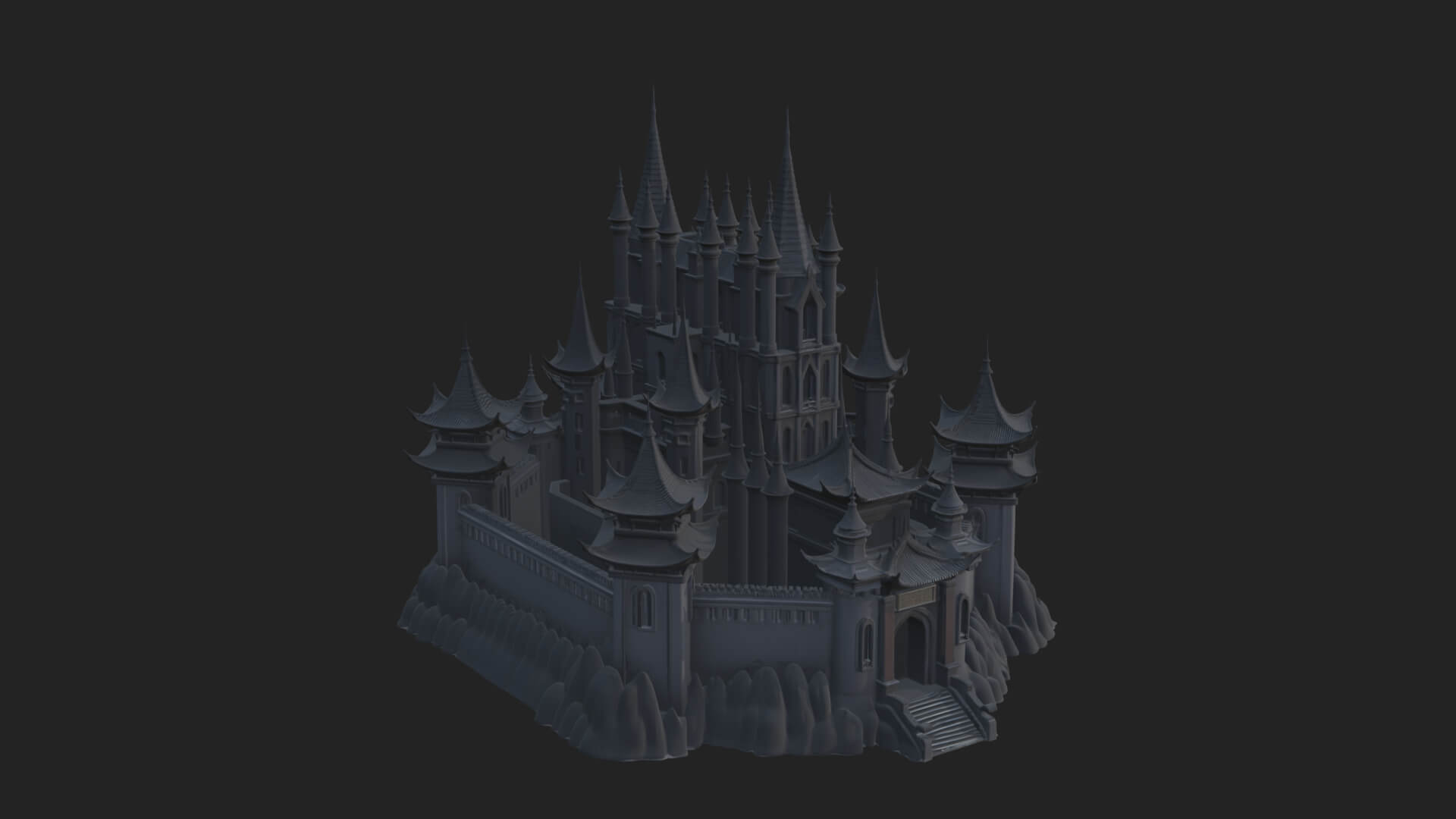 Gothic Spire Tower Design 5 3D Print Model 3D Model