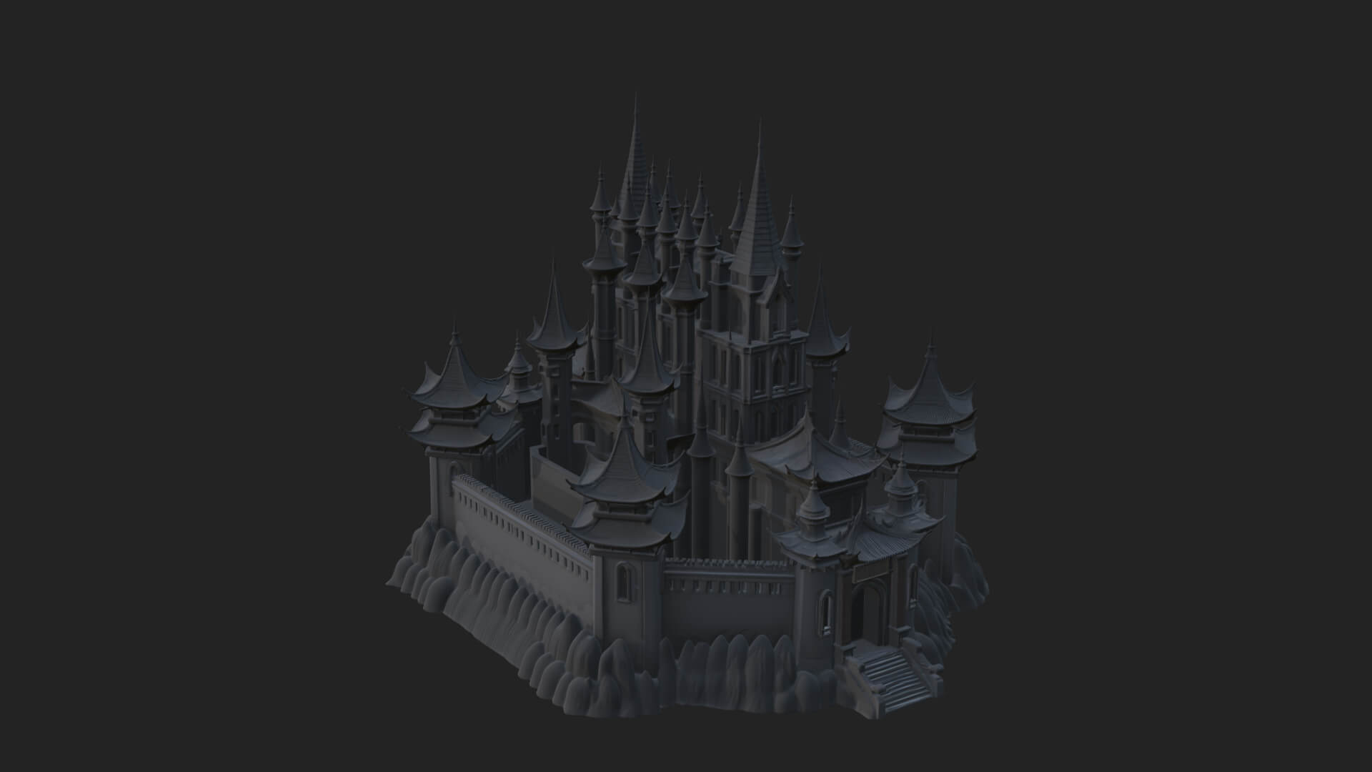 Gothic Spire Tower Design 5 3D Print Model 3D Model