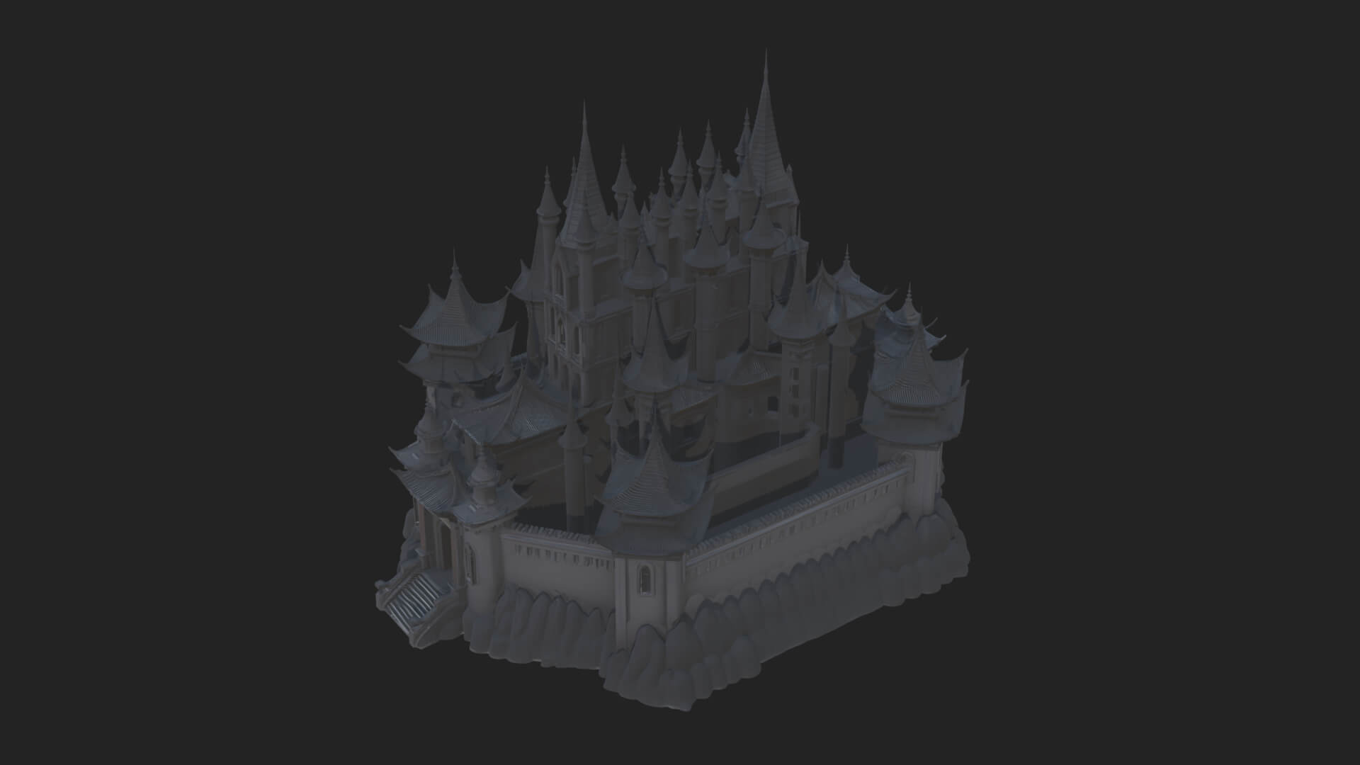 Gothic Spire Tower Design 5 3D Print Model 3D Model