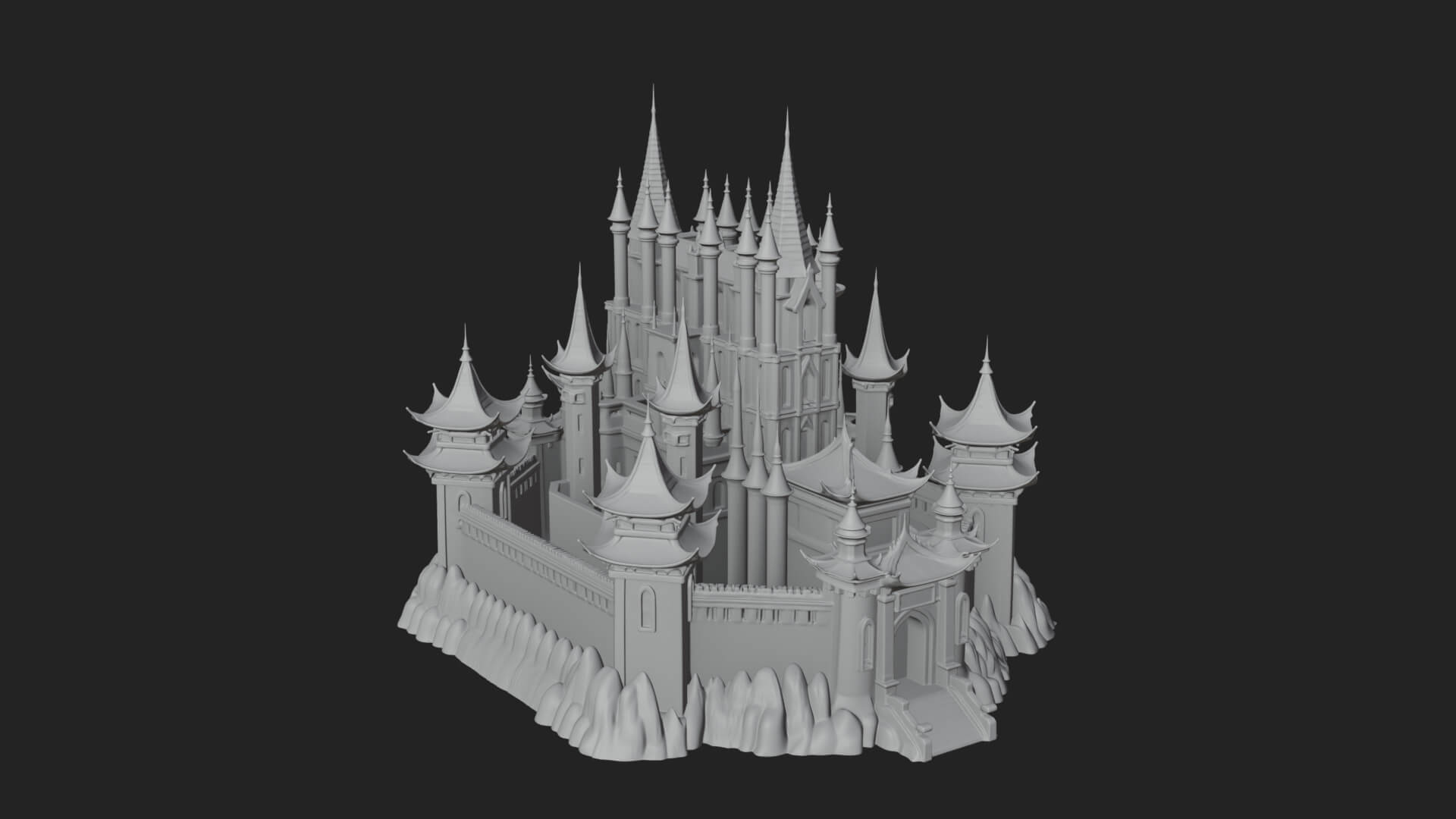 Gothic Spire Tower Design 5 3D Print Model 3D Model