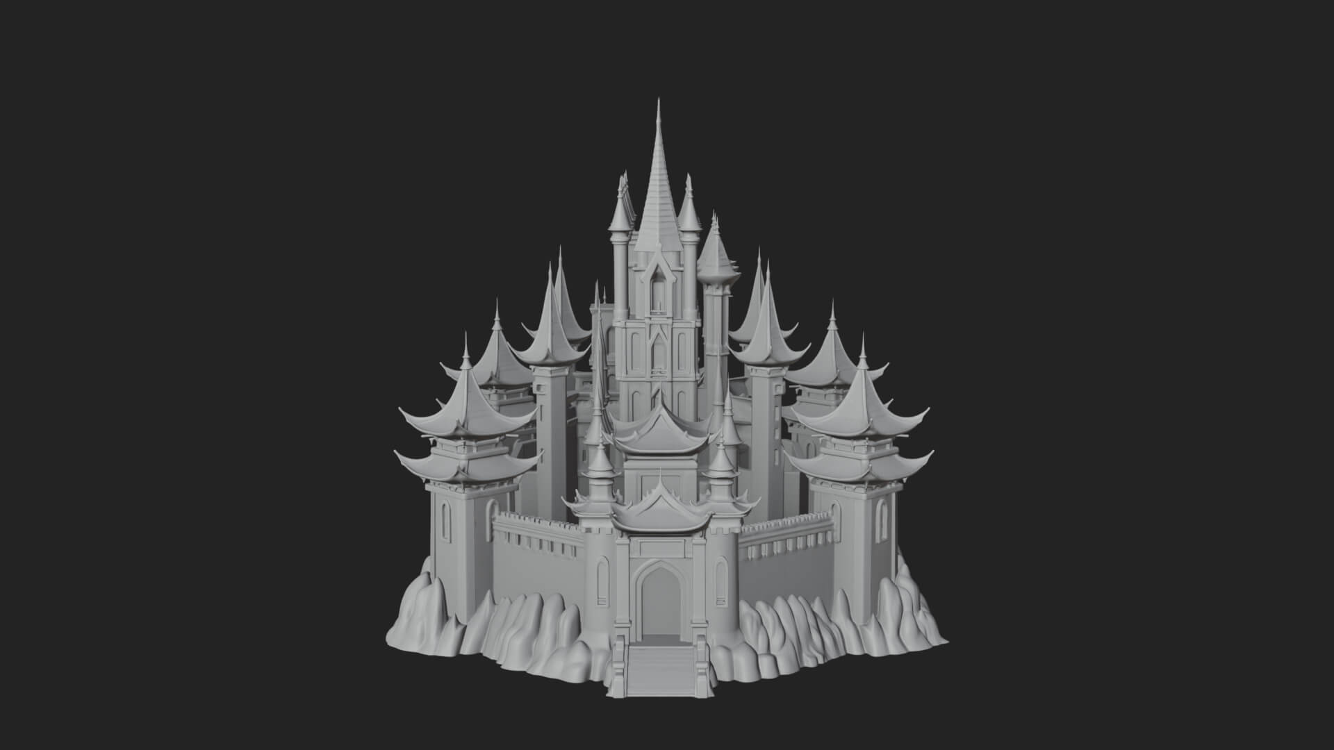 Gothic Spire Tower Design 5 3D Print Model 3D Model