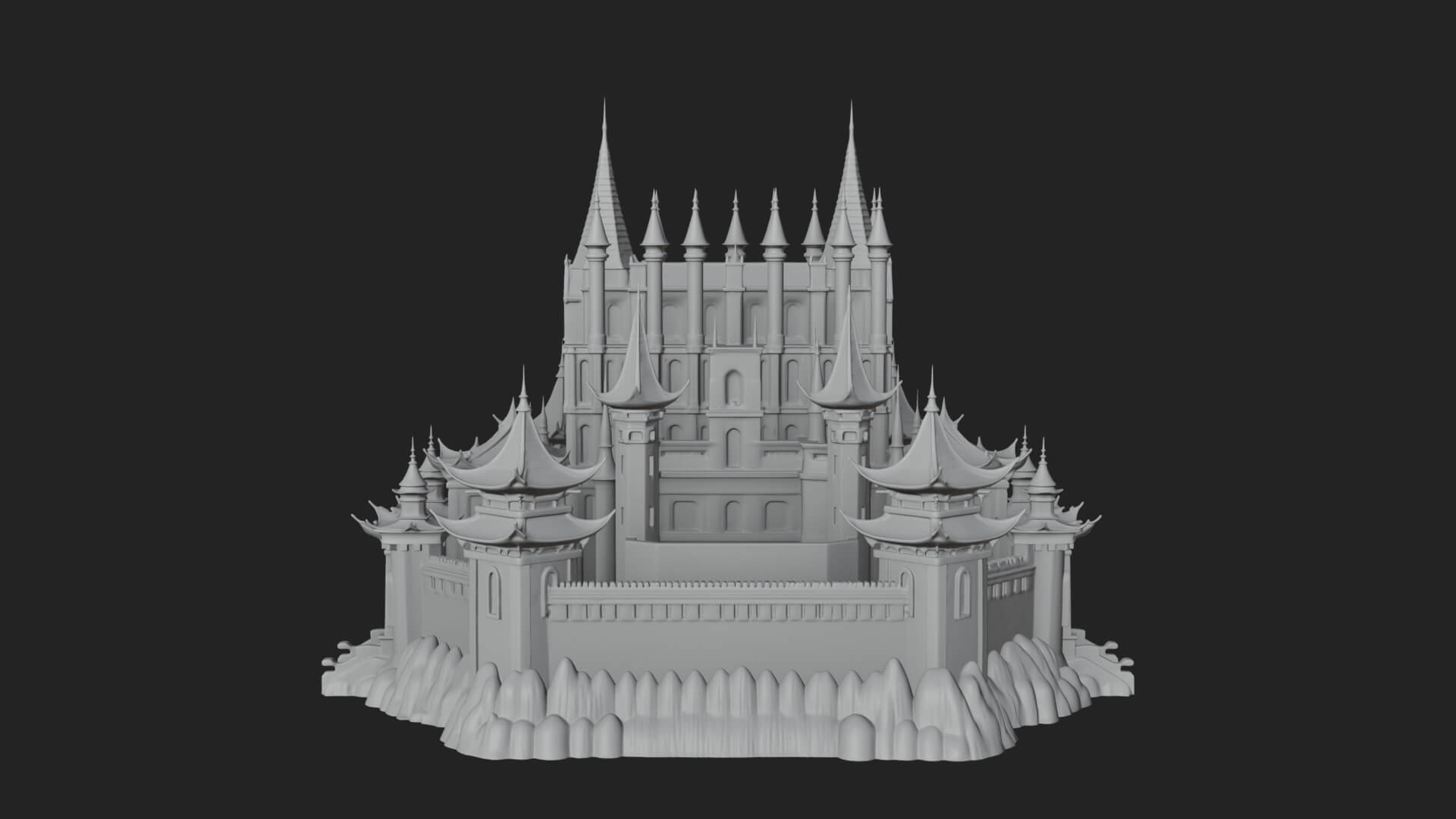 Gothic Spire Tower Design 5 3D Print Model 3D Model