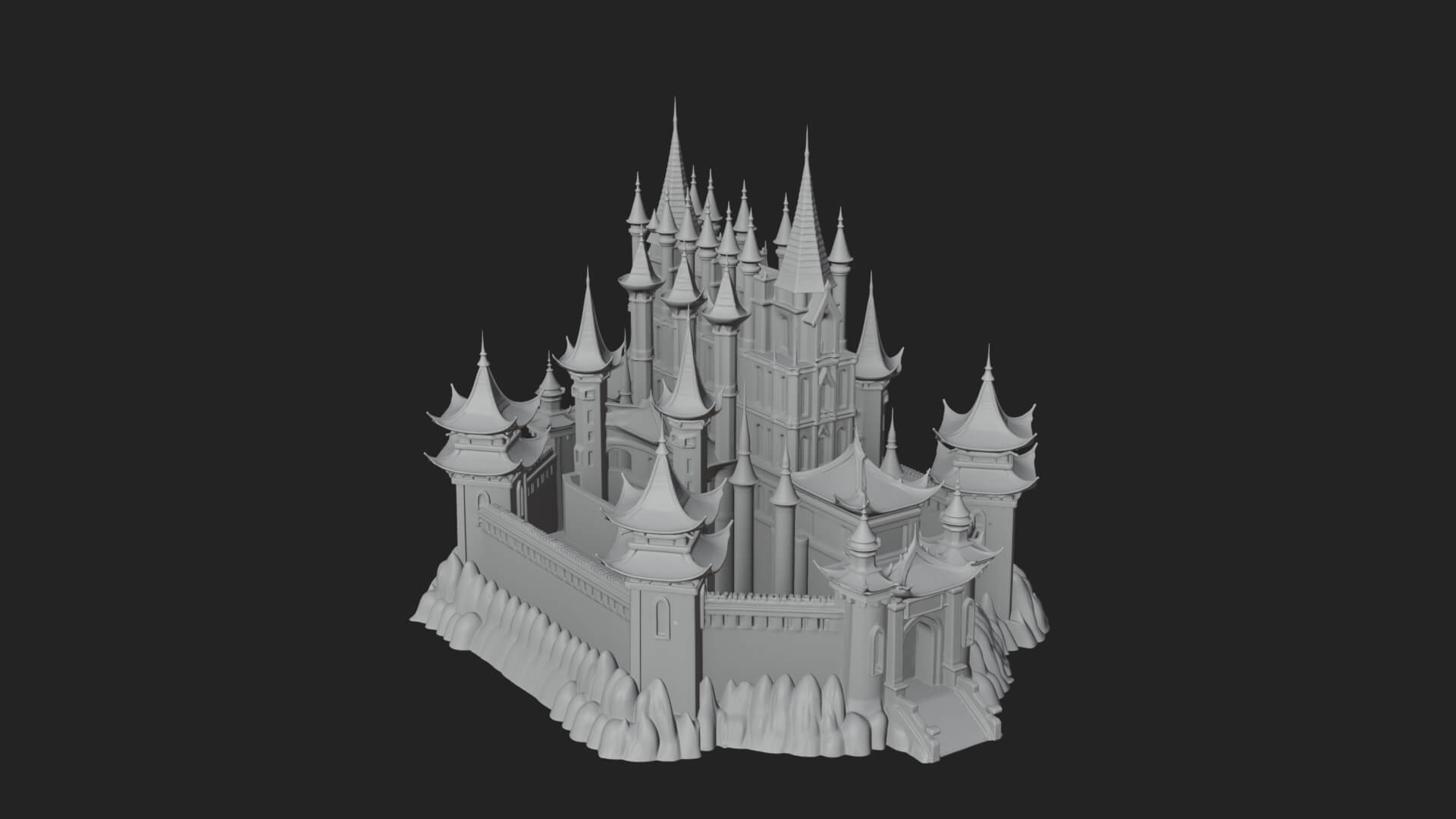 Gothic Spire Tower Design 5 3D Print Model 3D Model