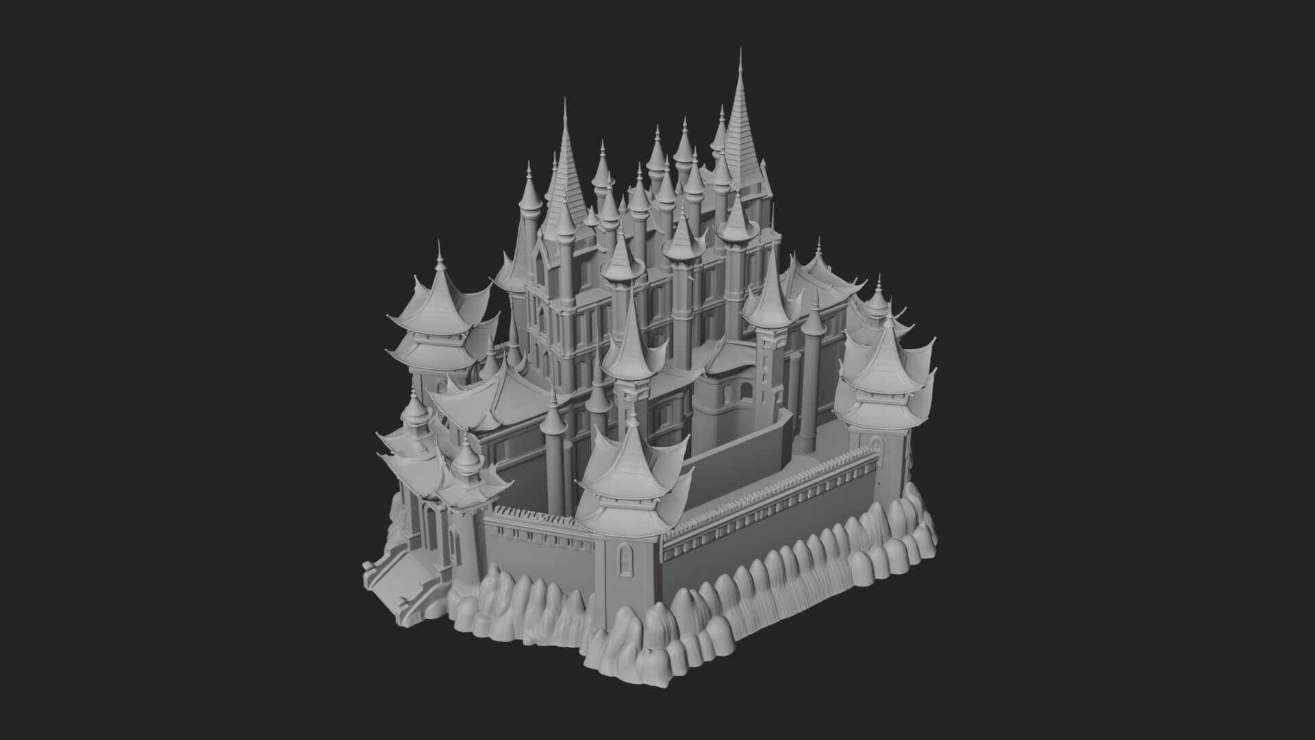 Gothic Spire Tower Design 5 3D Print Model 3D Model