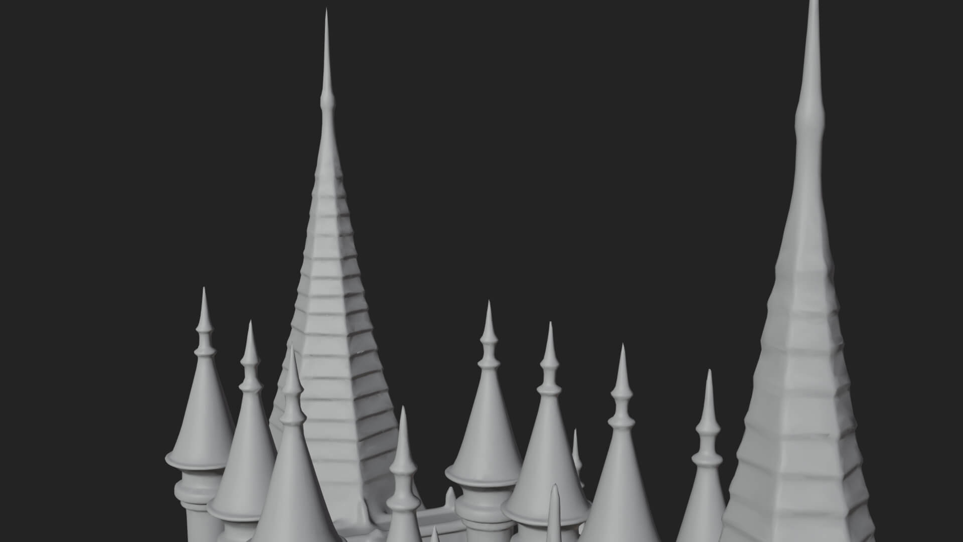 Gothic Spire Tower Design 5 3D Print Model 3D Model