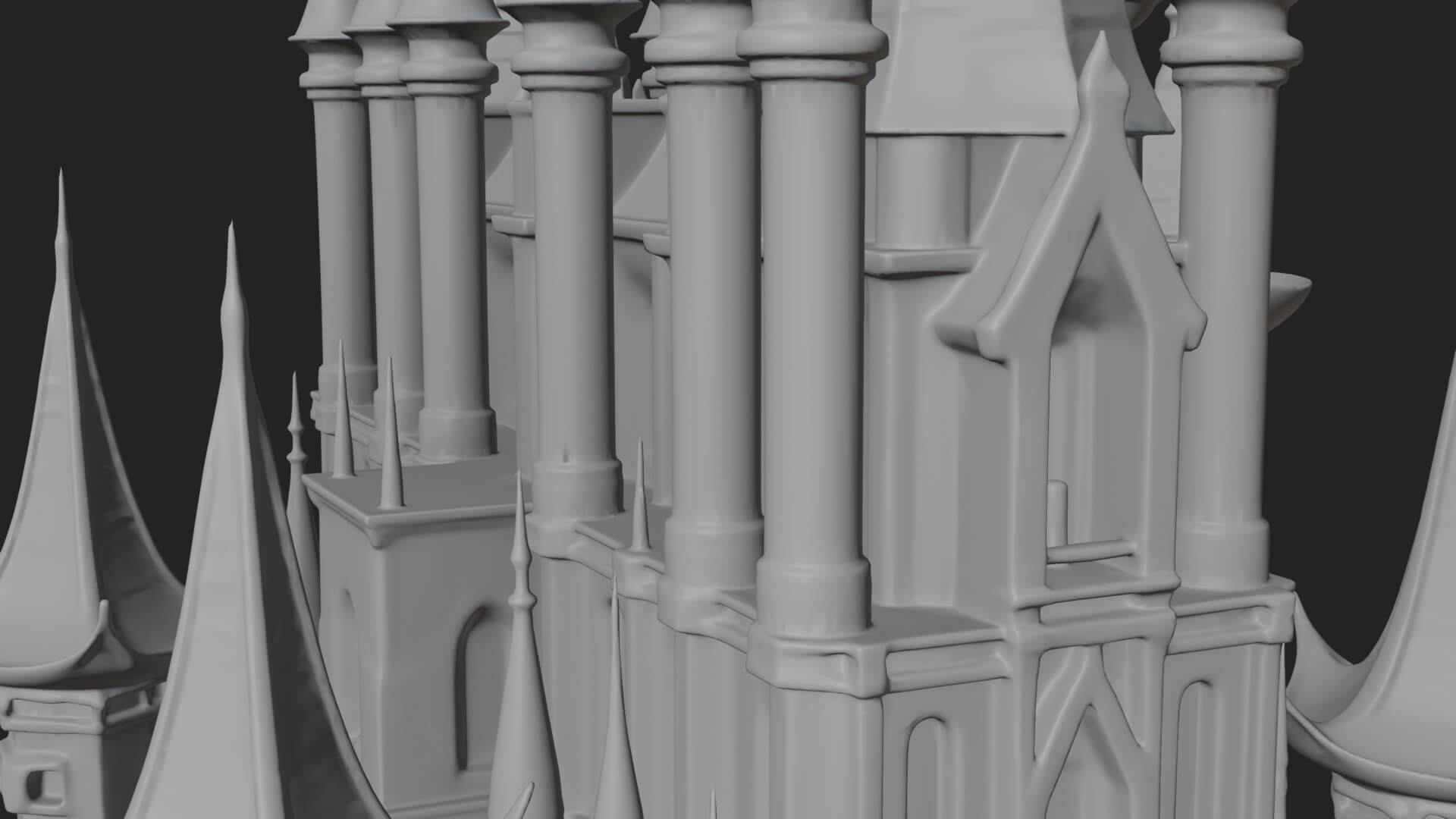 Gothic Spire Tower Design 5 3D Print Model 3D Model