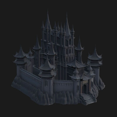 Gothic Spire Tower Design 5 3D Print Model
