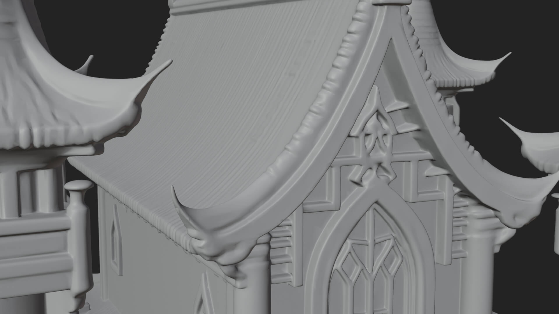 Gothic Spire Tower Design 6 3D Print Model 3D Model
