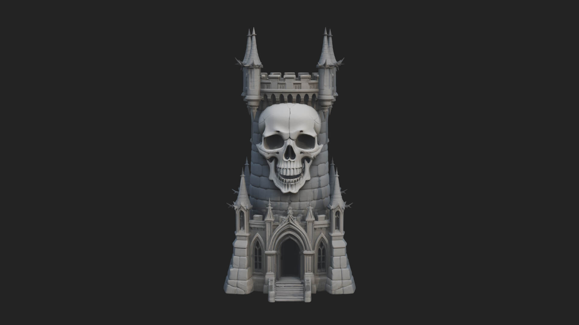 Gothic Spire Tower Design 7 3D Print Model 3D Model