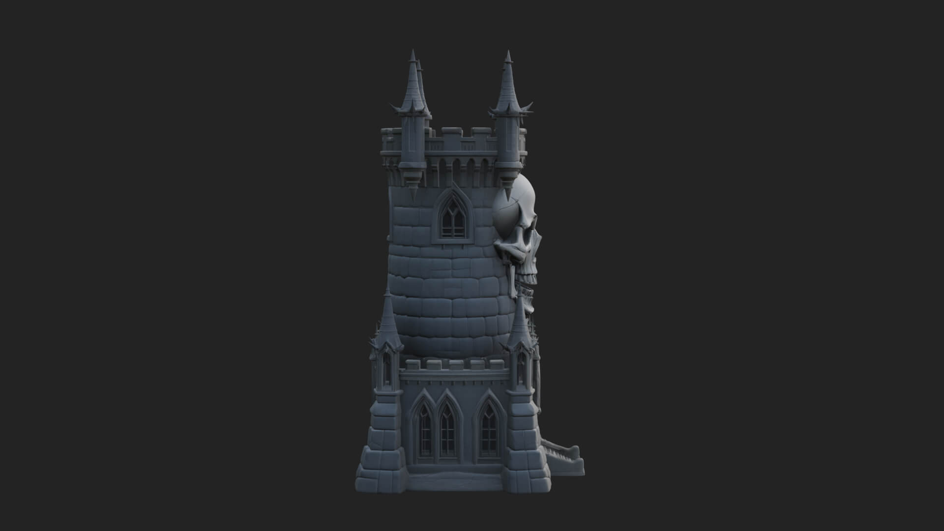 Gothic Spire Tower Design 7 3D Print Model 3D Model