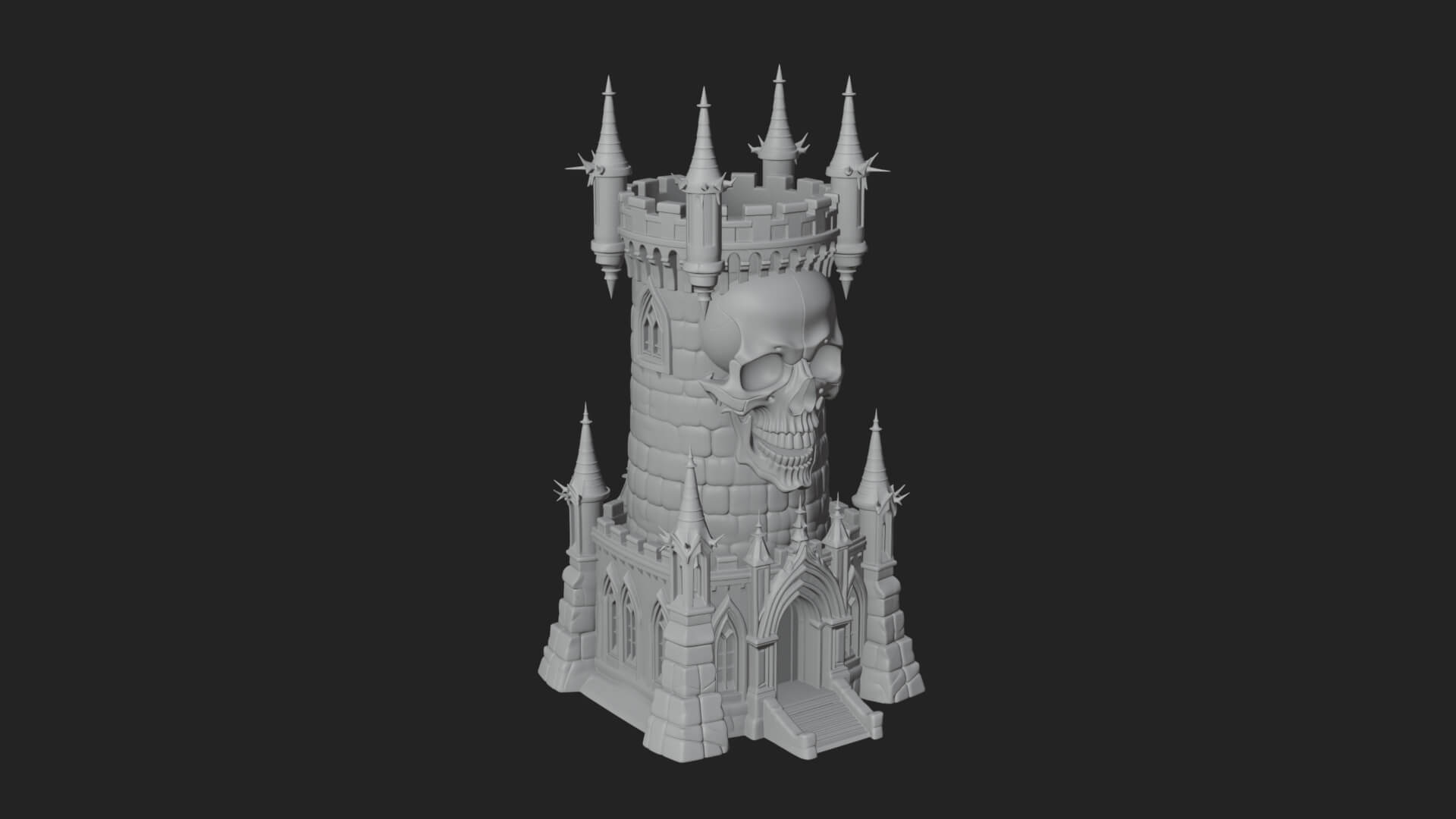 Gothic Spire Tower Design 7 3D Print Model 3D Model