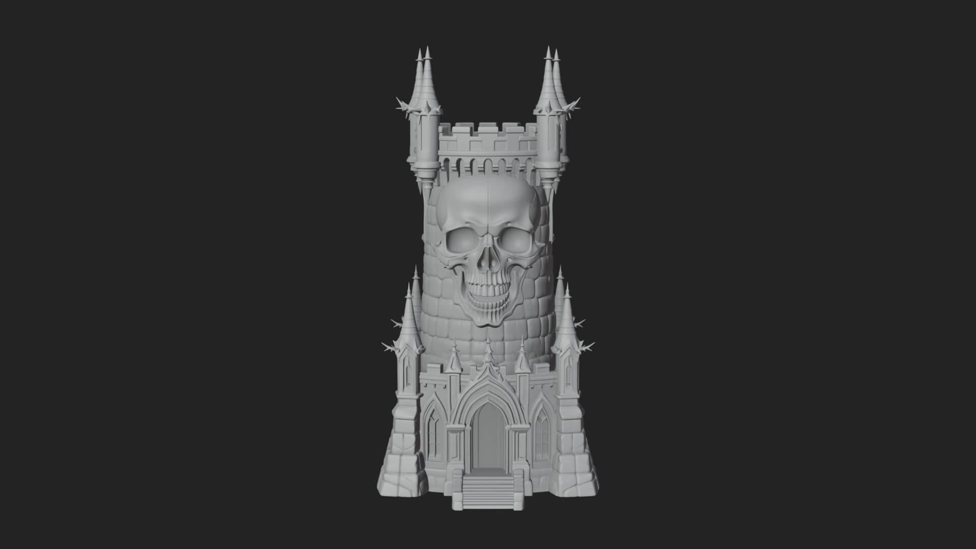 Gothic Spire Tower Design 7 3D Print Model 3D Model