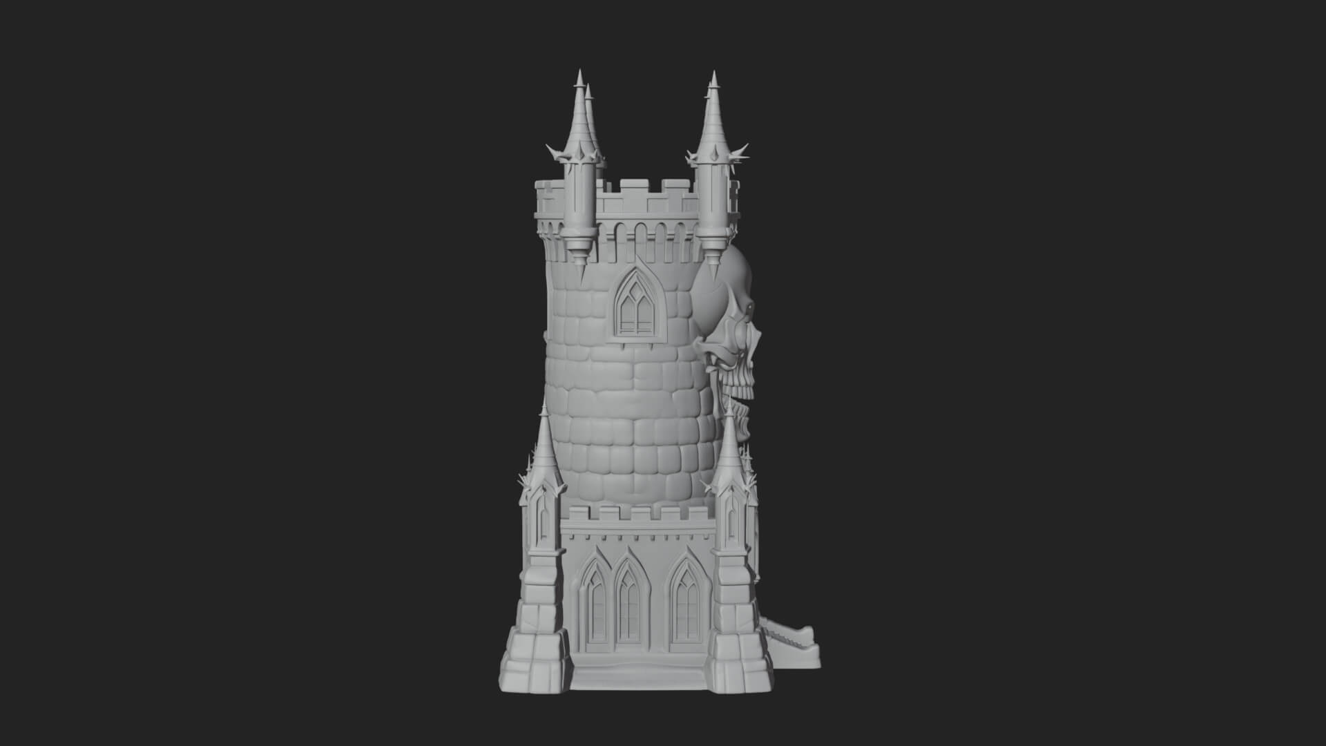 Gothic Spire Tower Design 7 3D Print Model 3D Model