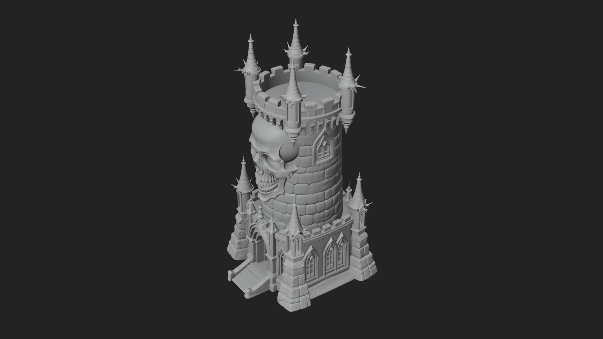 Gothic Spire Tower Design 7 3D Print Model 3D Model