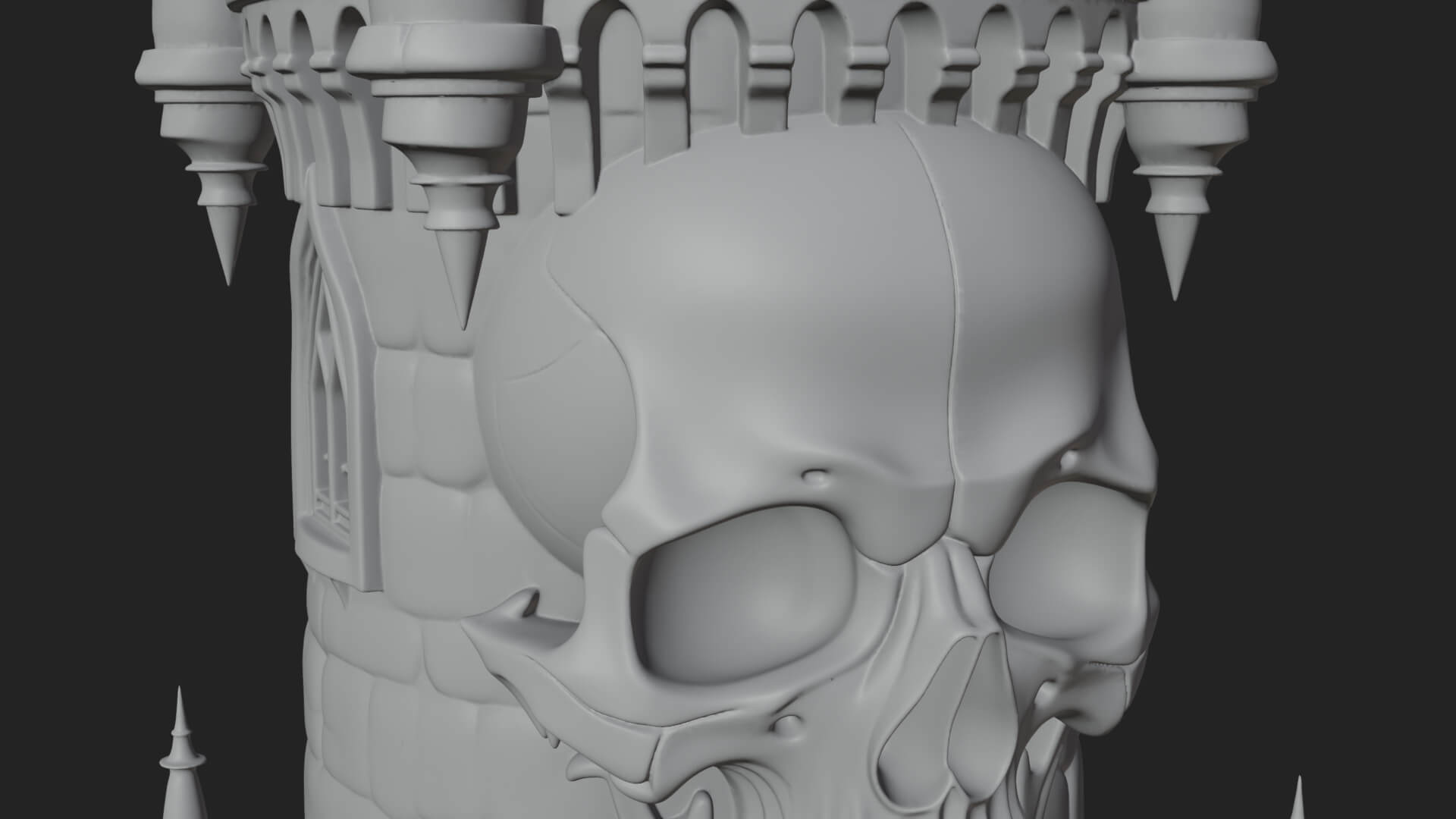 Gothic Spire Tower Design 7 3D Print Model 3D Model