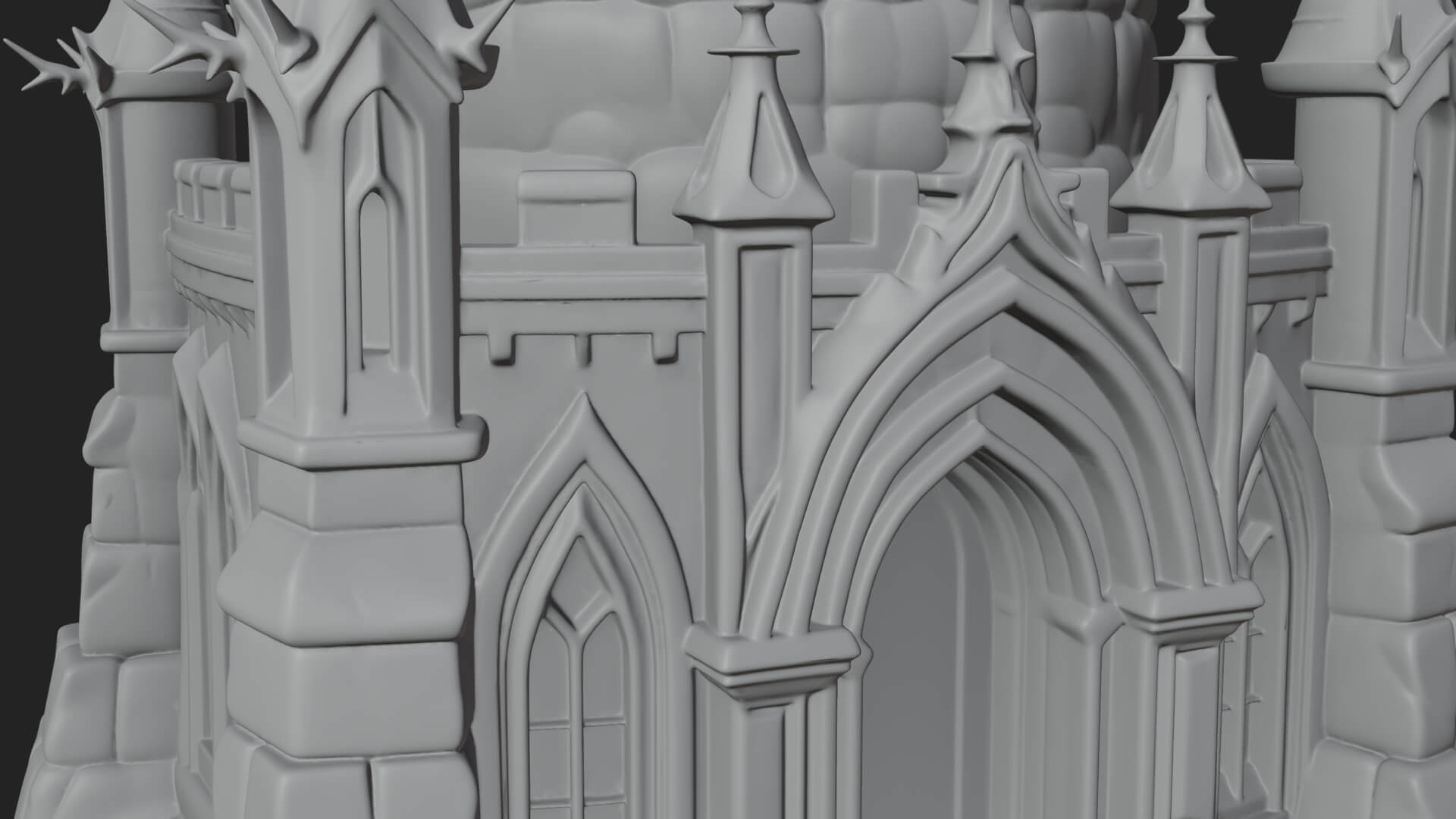 Gothic Spire Tower Design 7 3D Print Model 3D Model