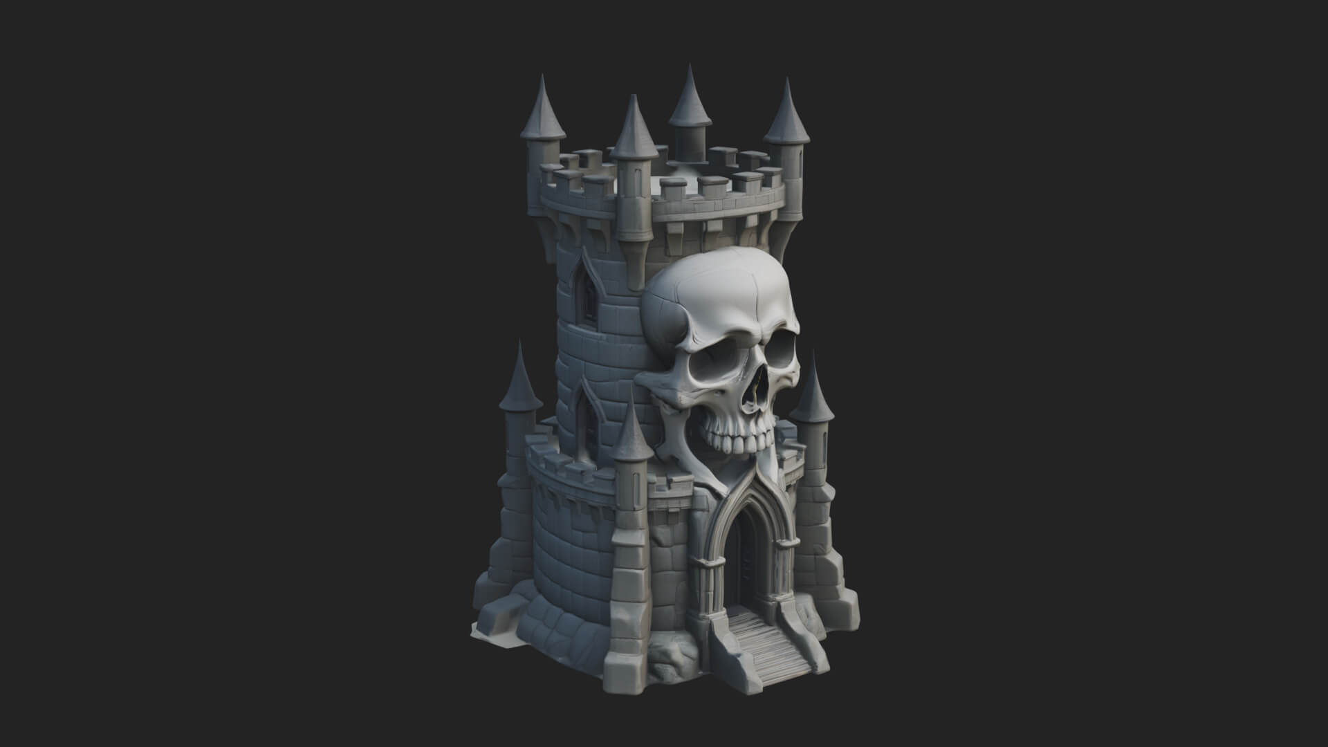 Gothic Spire Tower Design 8 3D Print Model 3D Model