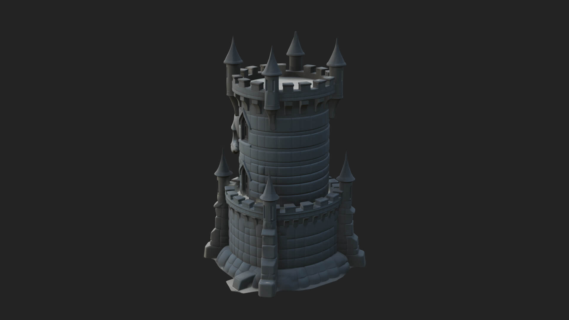 Gothic Spire Tower Design 8 3D Print Model 3D Model