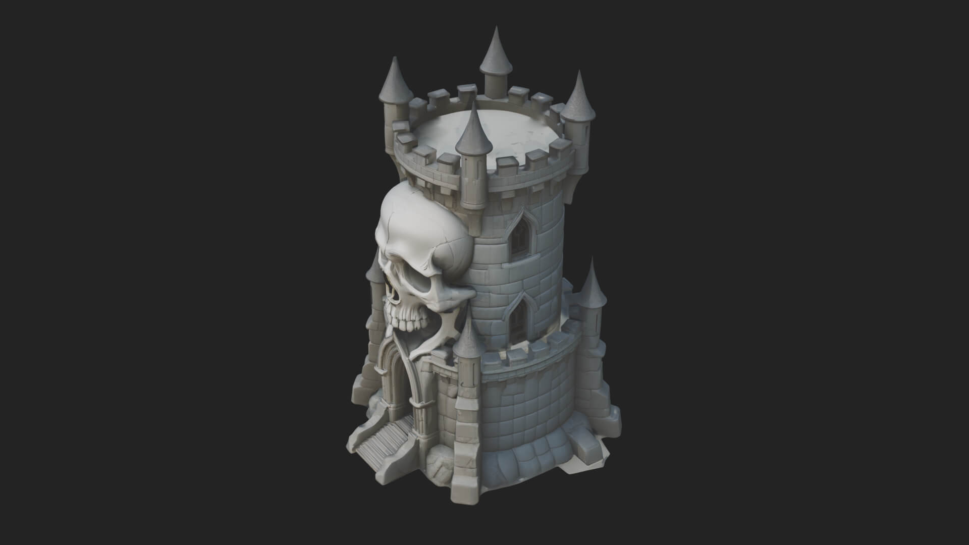 Gothic Spire Tower Design 8 3D Print Model 3D Model