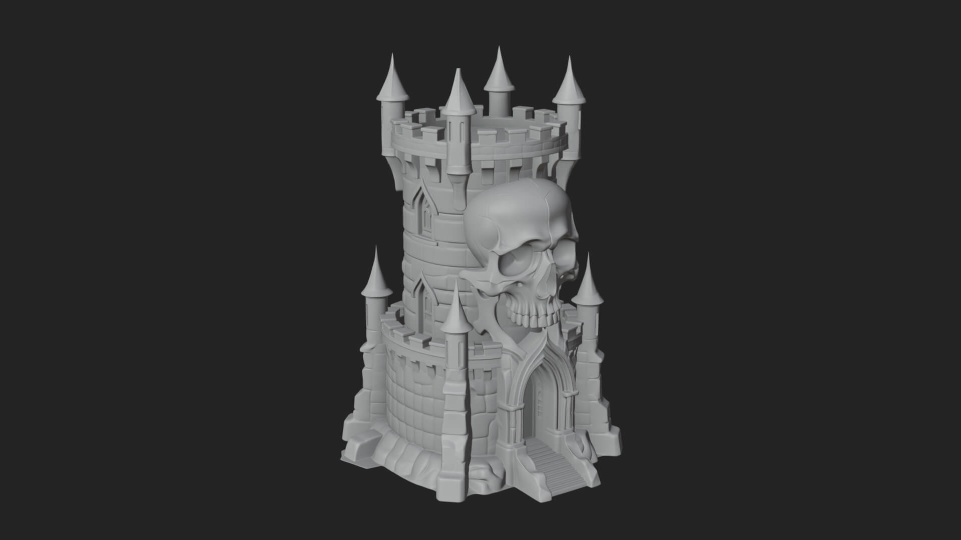Gothic Spire Tower Design 8 3D Print Model 3D Model