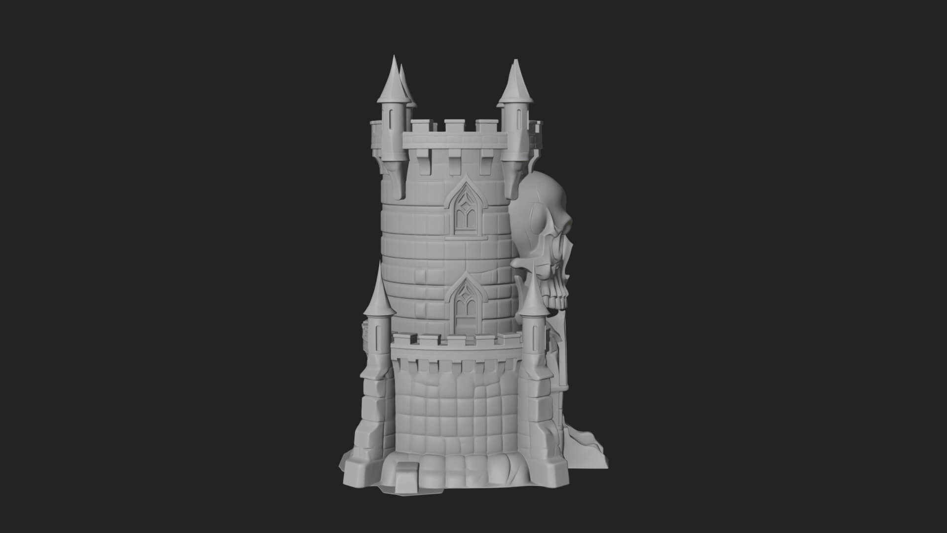 Gothic Spire Tower Design 8 3D Print Model 3D Model