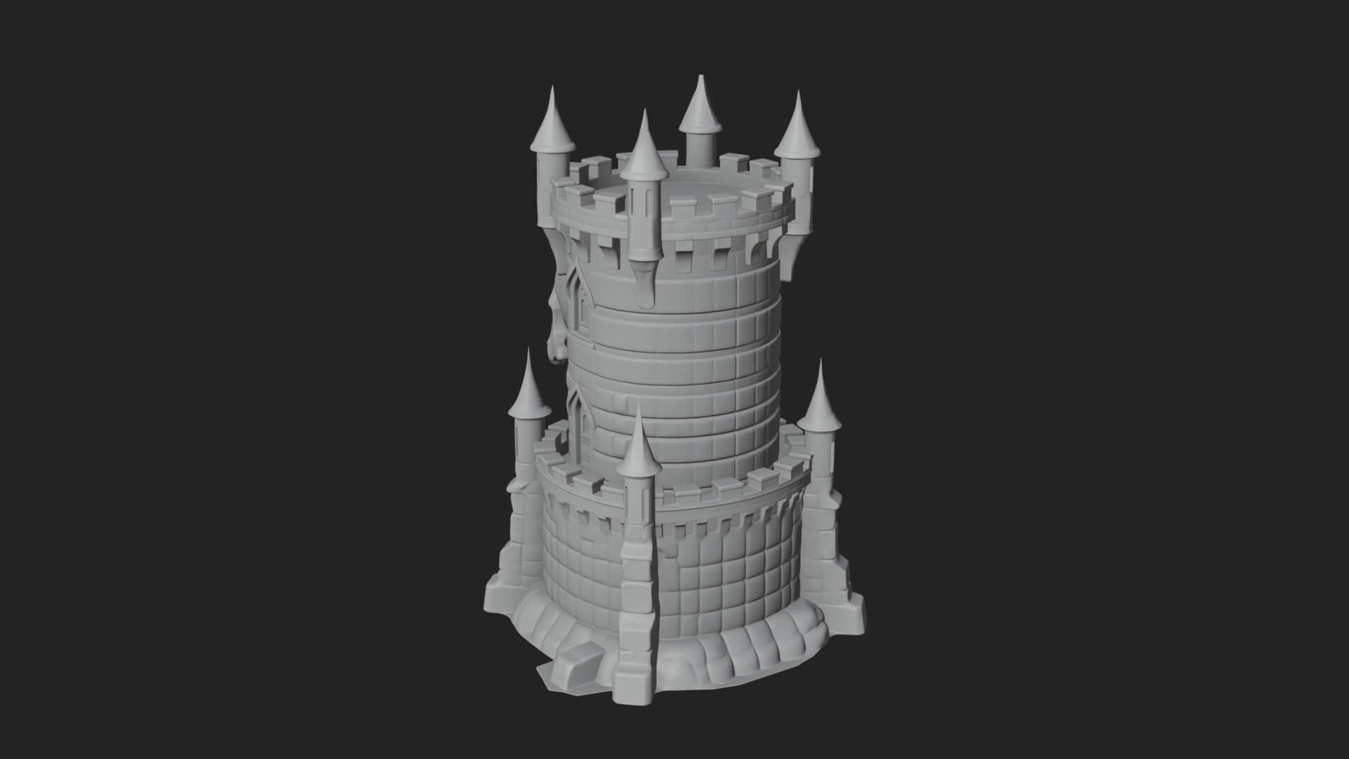 Gothic Spire Tower Design 8 3D Print Model 3D Model