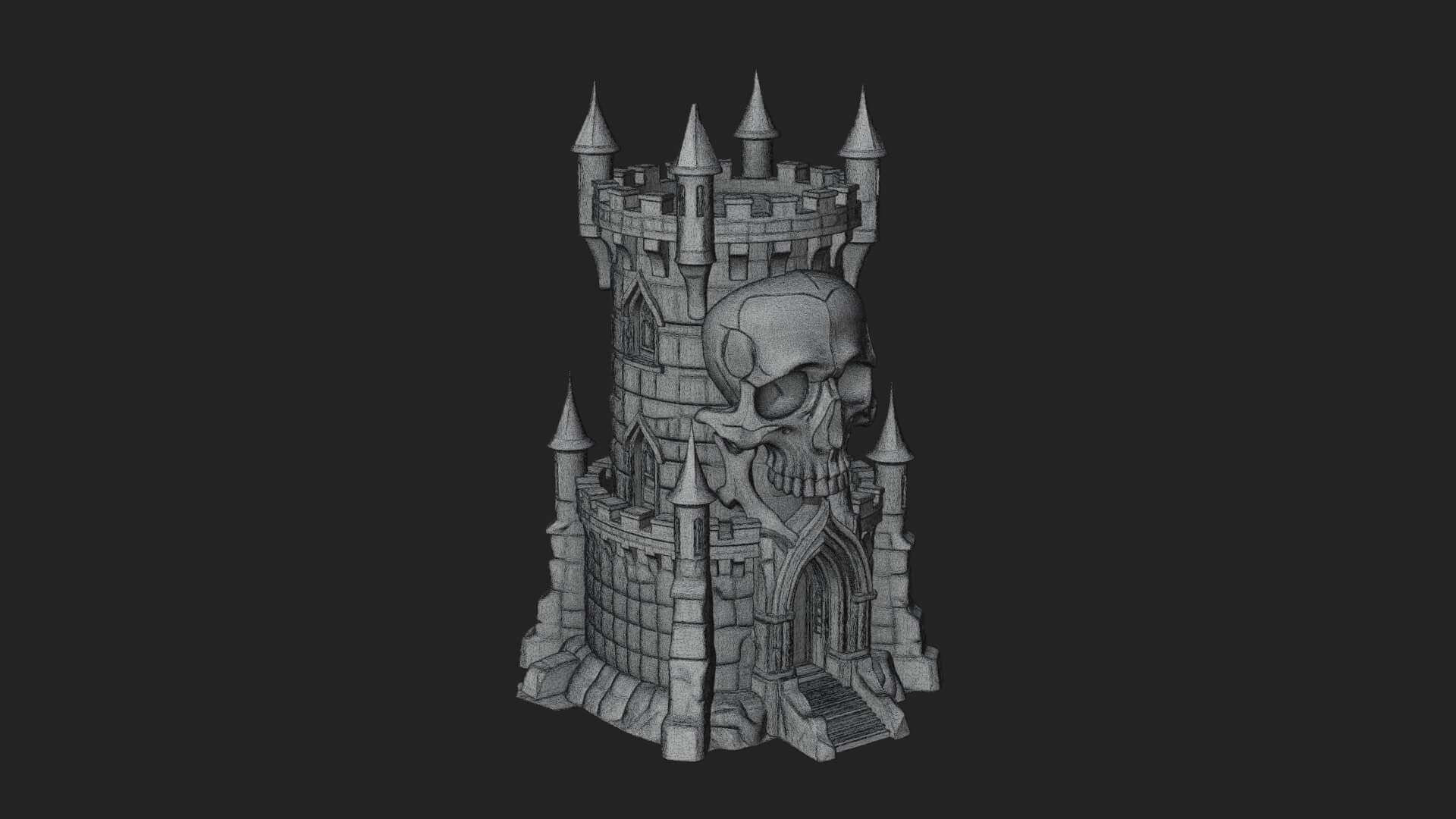 Gothic Spire Tower Design 8 3D Print Model 3D Model