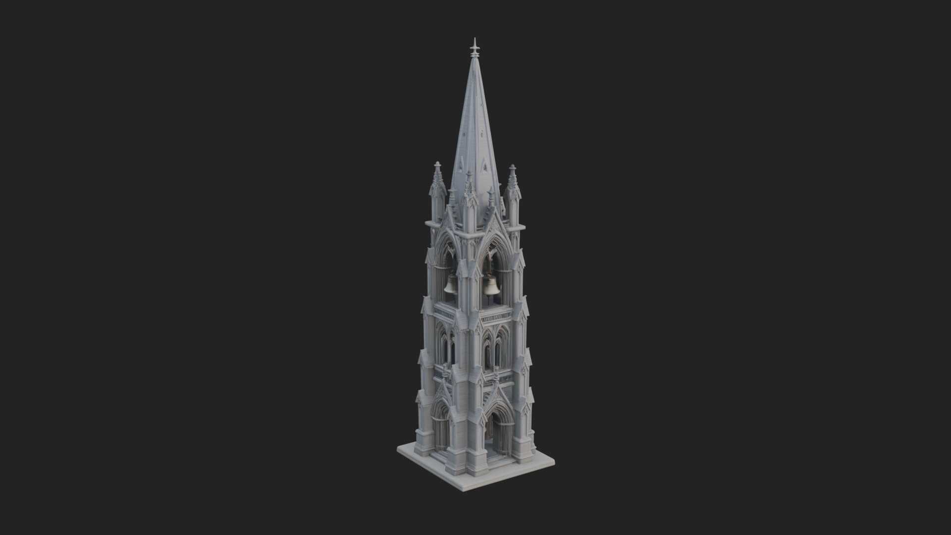 Gothic Spire Tower Design 9 3D Print Model 3D Model