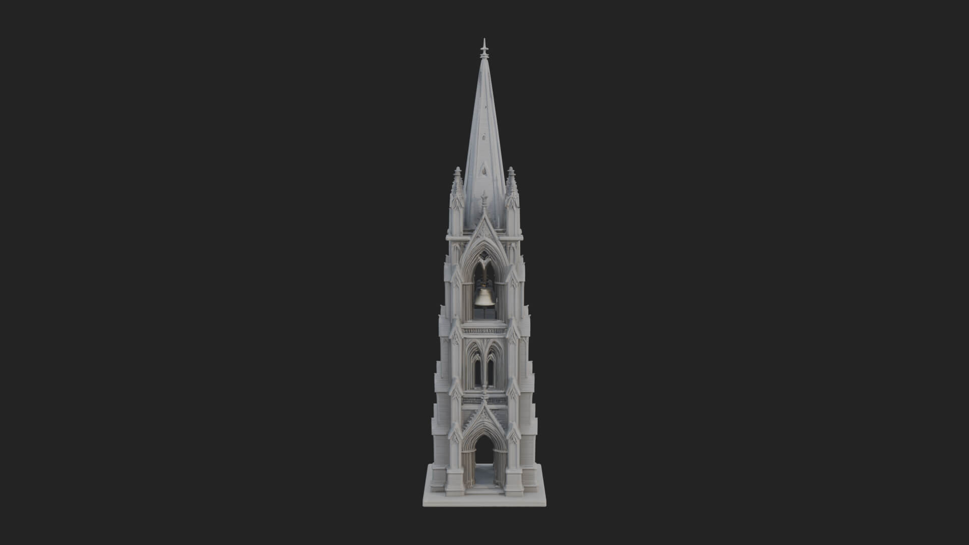Gothic Spire Tower Design 9 3D Print Model 3D Model
