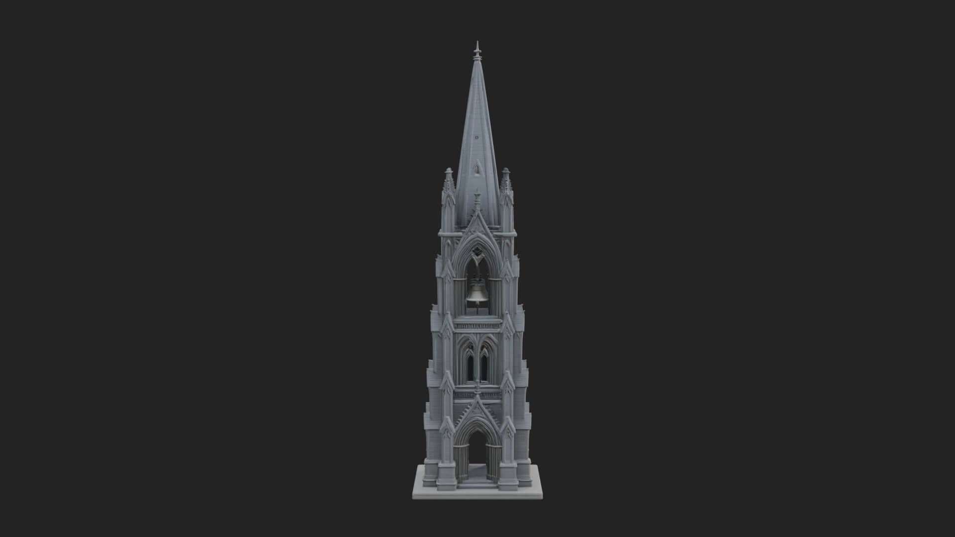 Gothic Spire Tower Design 9 3D Print Model 3D Model