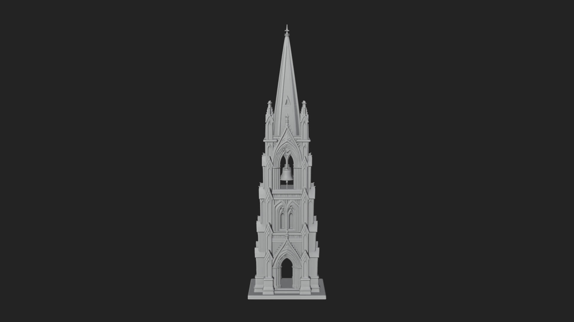 Gothic Spire Tower Design 9 3D Print Model 3D Model
