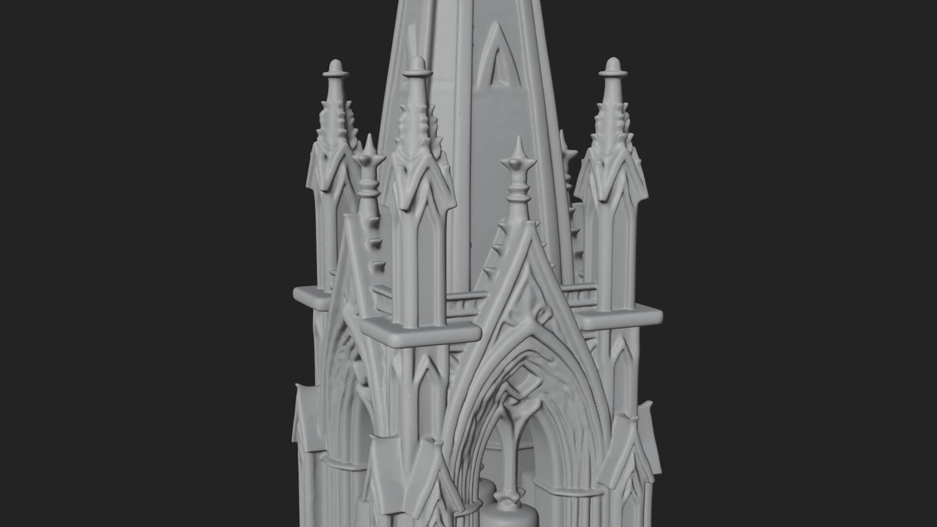Gothic Spire Tower Design 9 3D Print Model 3D Model