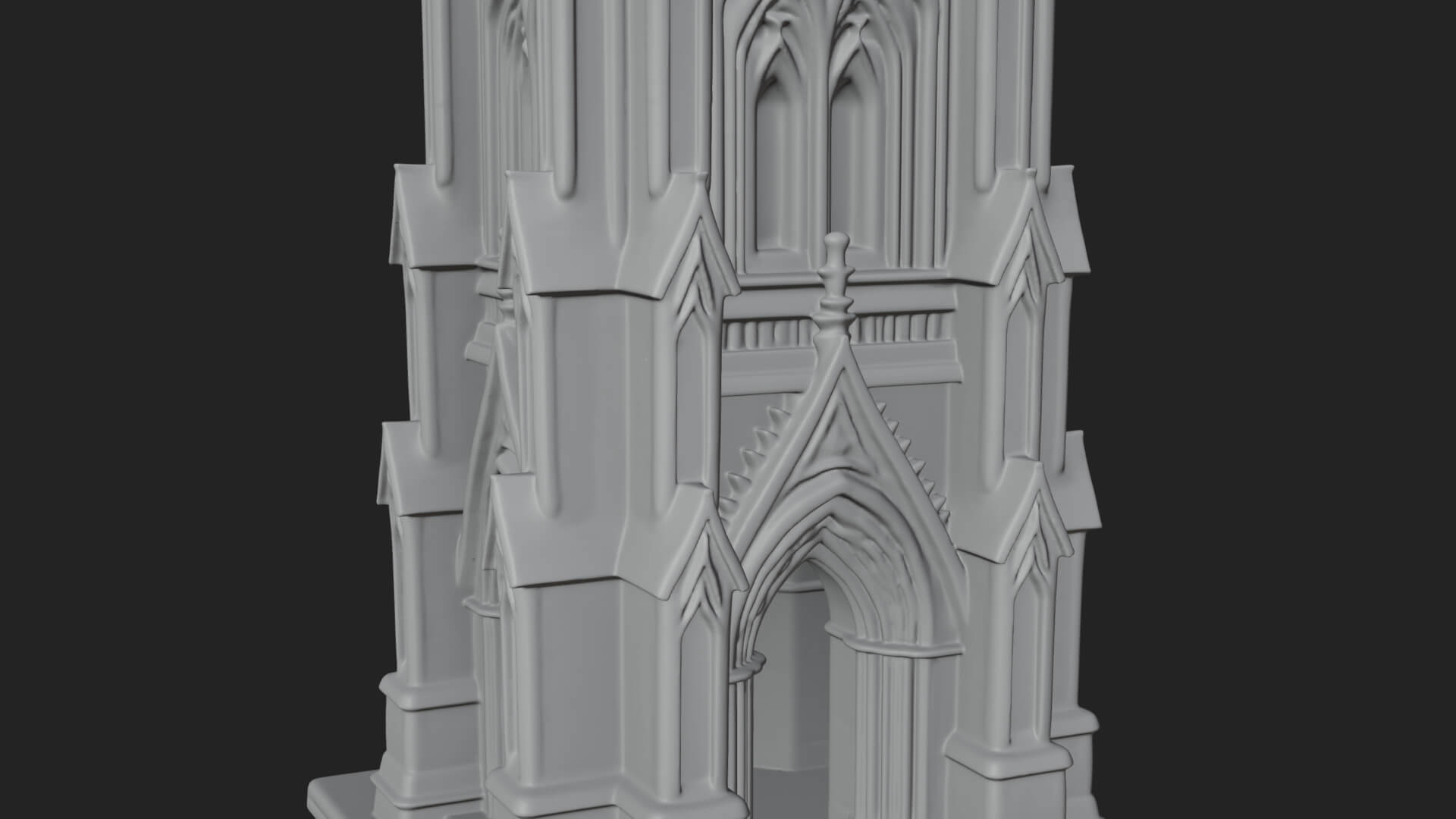 Gothic Spire Tower Design 9 3D Print Model 3D Model