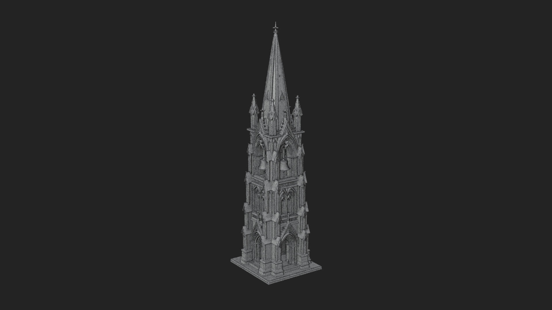Gothic Spire Tower Design 9 3D Print Model 3D Model