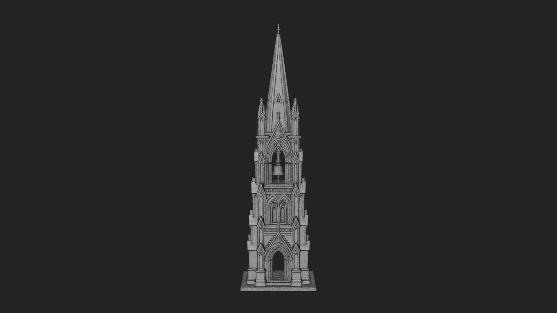 Gothic Spire Tower Design 9 3D Print Model 3D Model