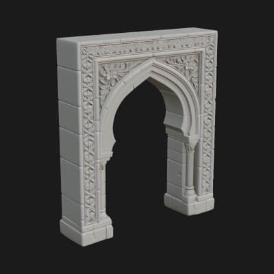 Gothic Stone Arch Design 1 3d Print Model