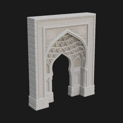 Gothic Stone Arch Design 2 3D Print Model