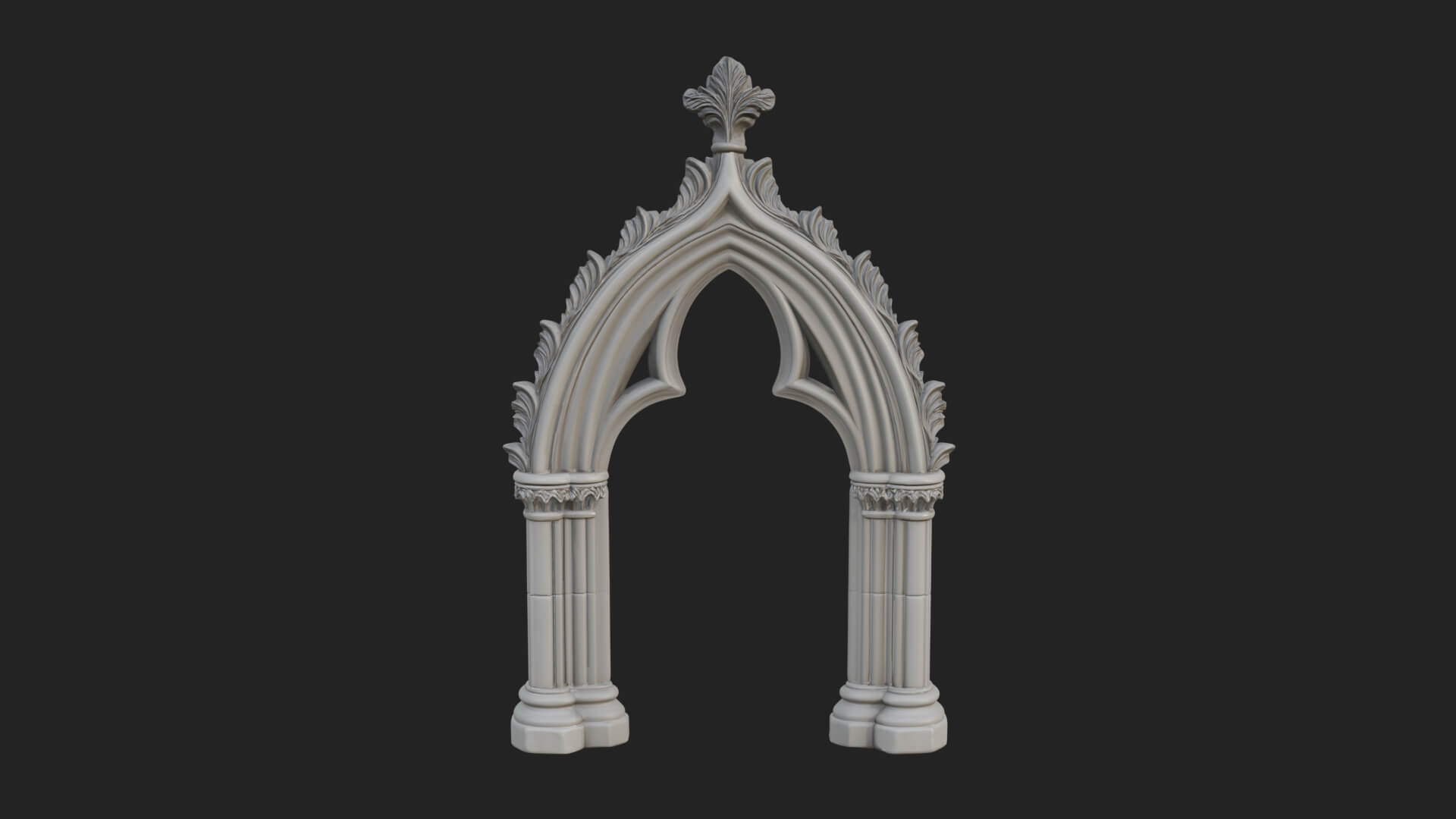 Gothic Stone Arch Design 3 3D Print Model 3D Model