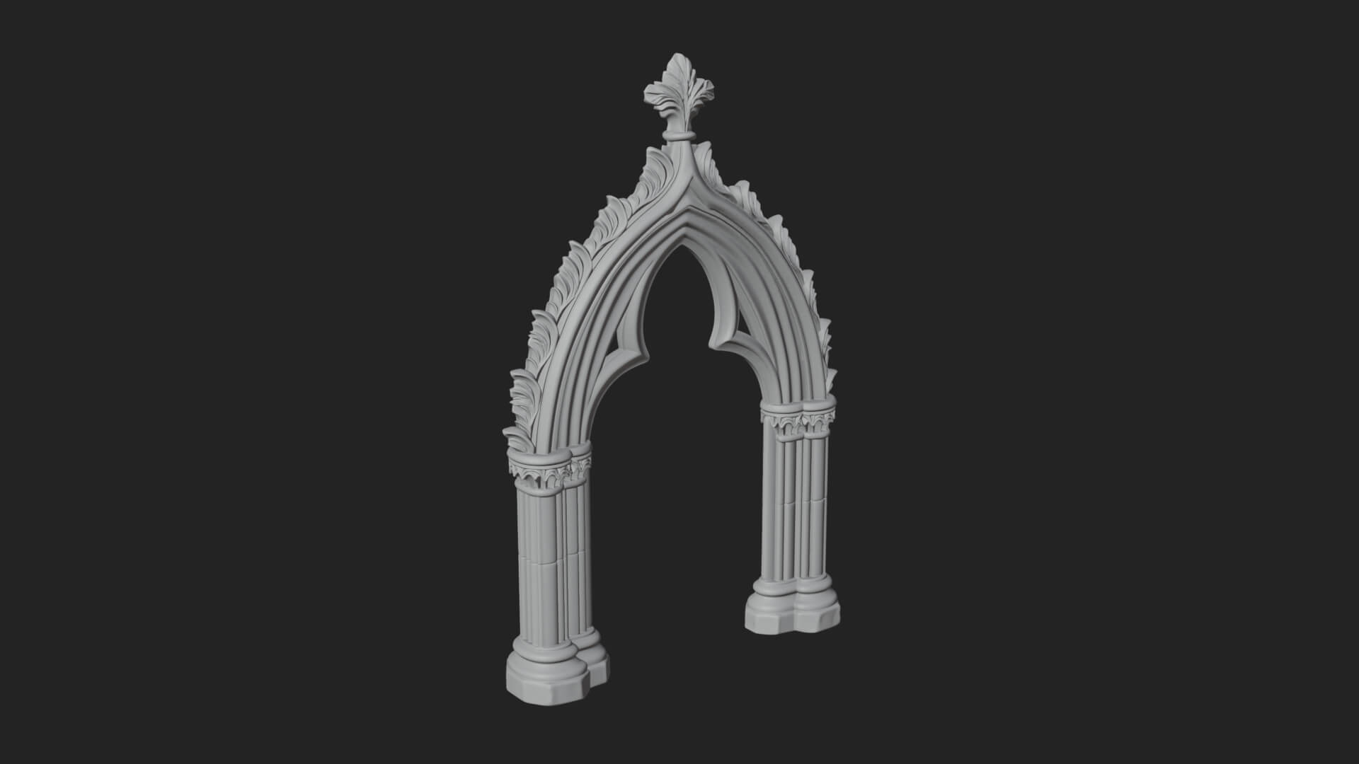 Gothic Stone Arch Design 3 3D Print Model 3D Model
