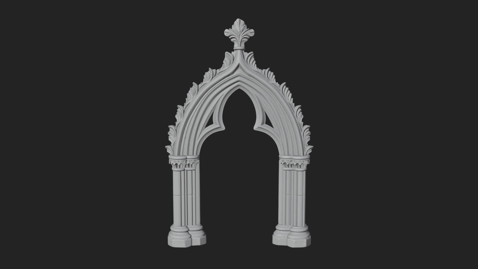 Gothic Stone Arch Design 3 3D Print Model 3D Model