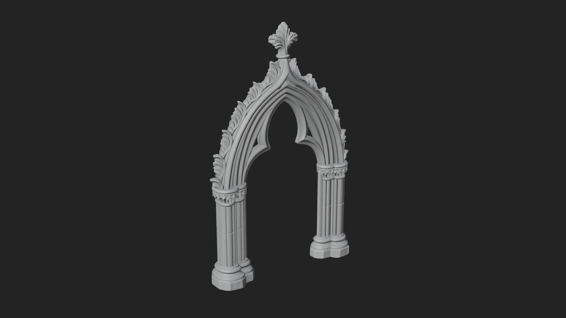 Gothic Stone Arch Design 3 3D Print Model 3D Model
