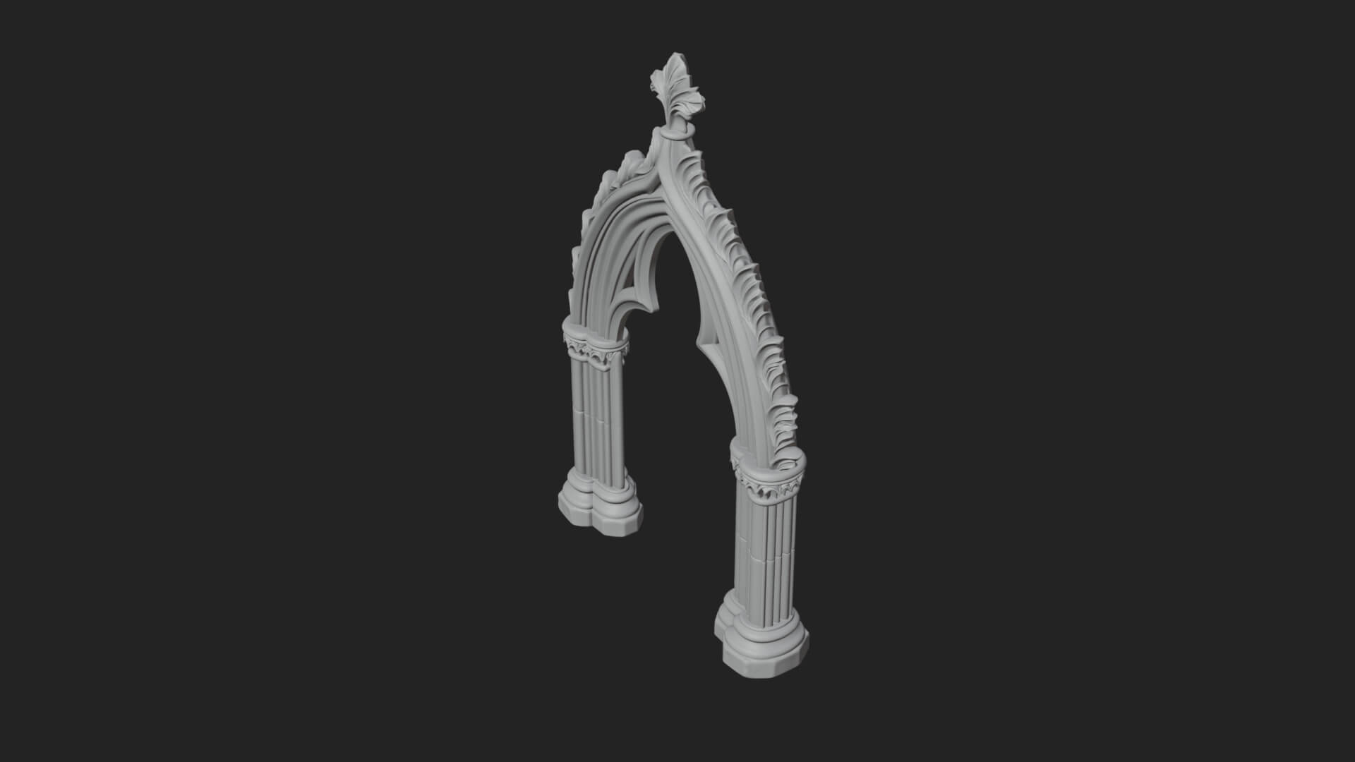 Gothic Stone Arch Design 3 3D Print Model 3D Model
