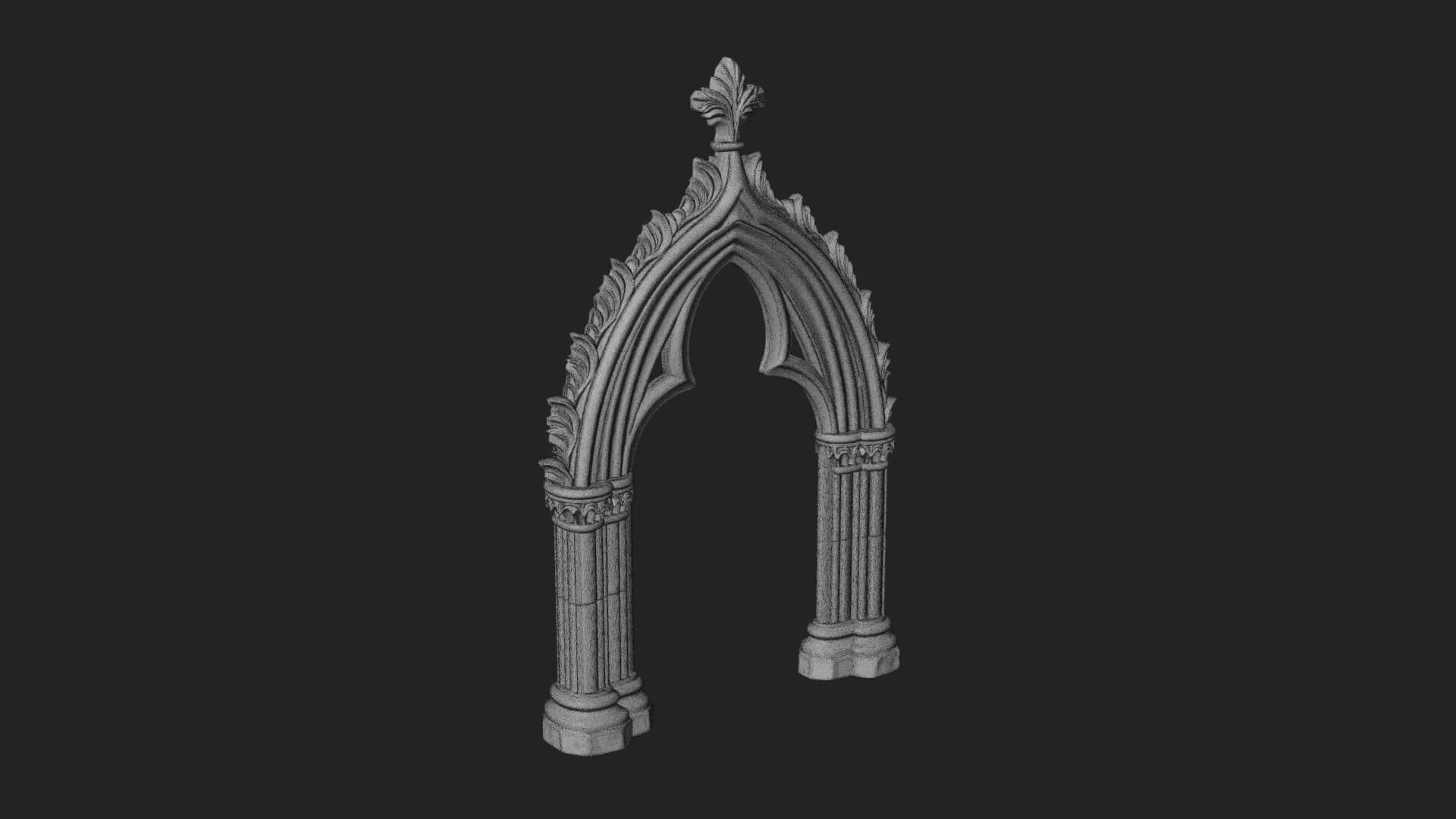 Gothic Stone Arch Design 3 3D Print Model 3D Model