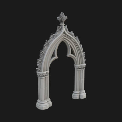 Gothic Stone Arch Design 3 3D Print Model