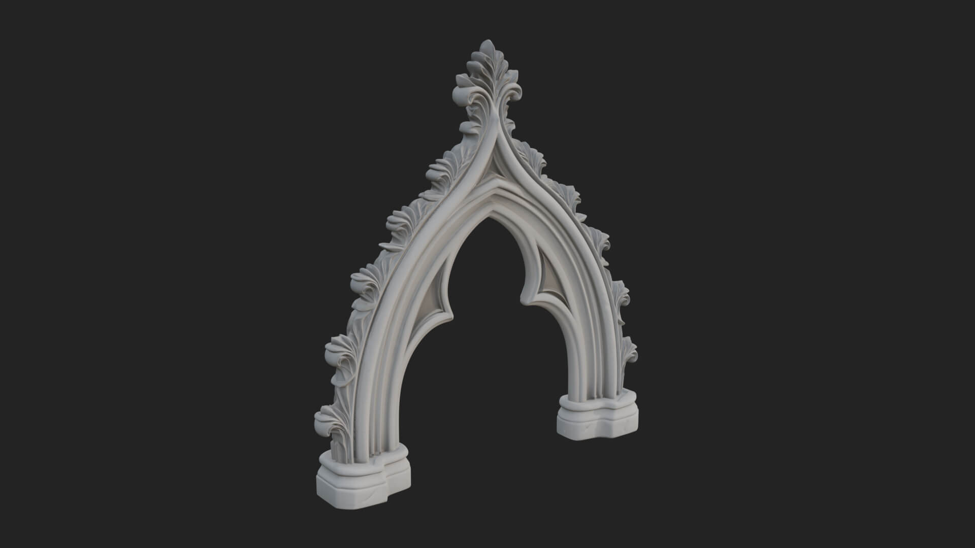 Gothic Stone Arch Design 4 3D Print Model 3D Model