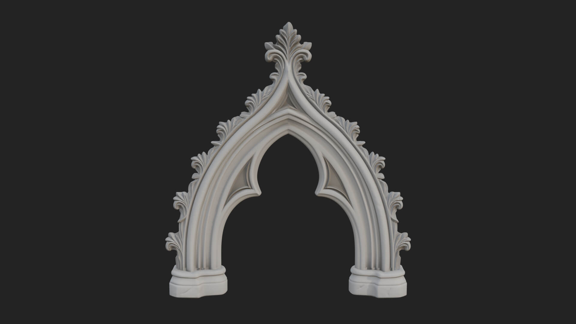 Gothic Stone Arch Design 4 3D Print Model 3D Model